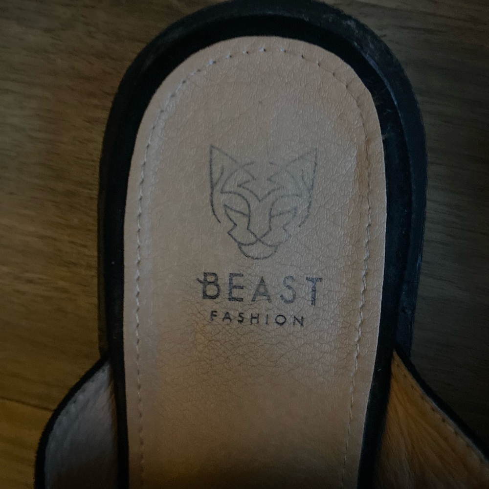 BEAST FASHION Black Studded Mules - Picture 4 of 7